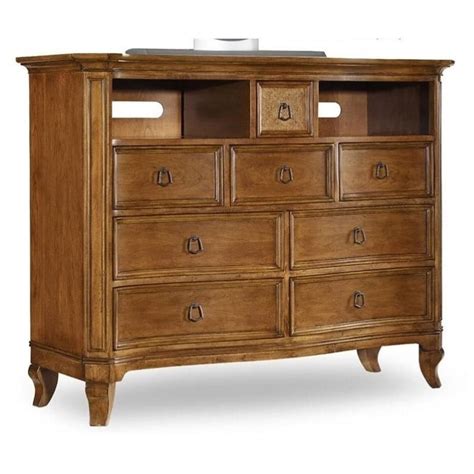 Hooker Furniture Windward 8 Drawer Media Chest In Light Brown Cherry 1125 91011