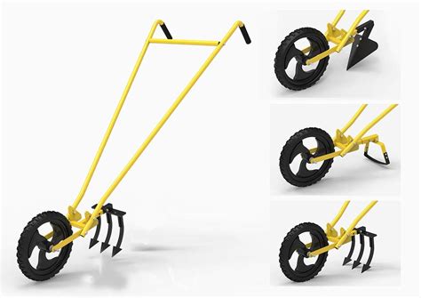 Hectare Wheel Hoe With 7 Inch Weeder 3 Tooth Cultivator Furrow
