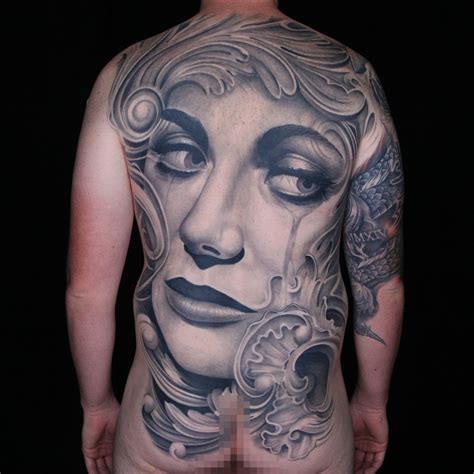 Old Town Ink S Hour Black And Grey Backpiece By Dj Tambe And Bubba