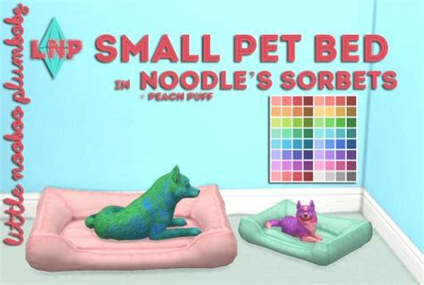 Small Pet Bed Recolors For The Sims 4 Spring4sims Sims Pets Sims 4