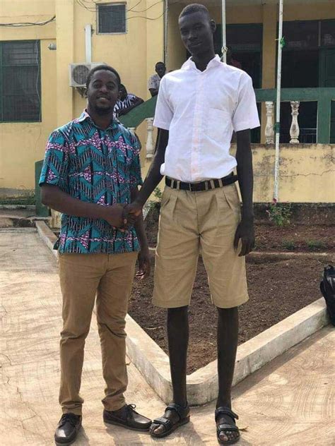 More Photos Of The Tallest Man In Ghana From Swedru Who Is Just Ys Old GhPage