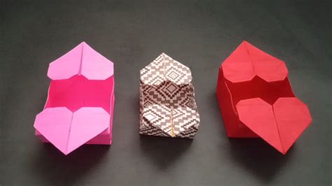 Paper Craft Origami Kotak Hati Kotak Love Origami Heart Box Diy