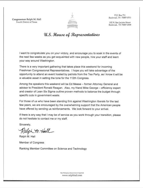How To Write A Letter To Your Congressman Sample Alngindabu Words