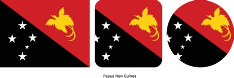 Drapeau De La Papouasie Nouvelle Guinée Illustration Vectorielle