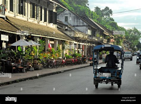 City Street Scene Luang Prabang Laos Stock Photo Alamy