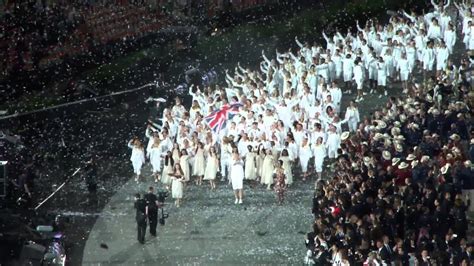 london 2012 olympics opening ceremony team gb enter the olympic stadium youtube