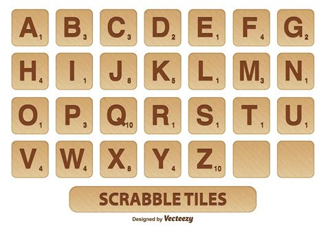 Scrabble Letter Tiles Set Download Free Vector Art Stock Graphics