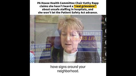 rep kathy rapp claims she hasn t heard a “real grievance” about unsafe staffing in hospitals