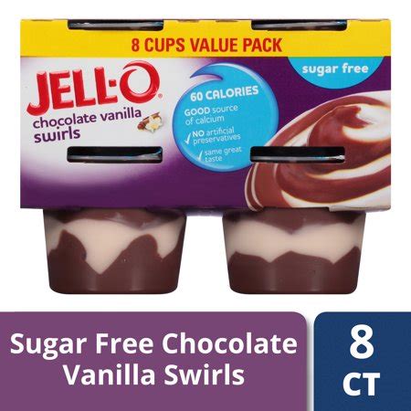 Jell O Sugar Free Ready To Eat Chocolate Vanilla Swirl Pudding Ct Oz Package Walmart Com