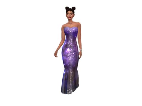 The Sims Resource Galaxy Glitter Dress