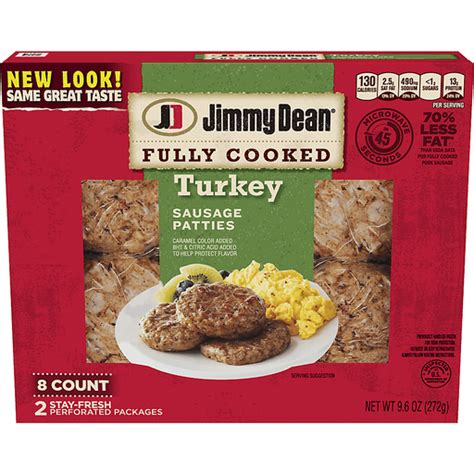Jimmy Dean Fully Cooked Turkey Sausage Patties Sausage Priceless Foods