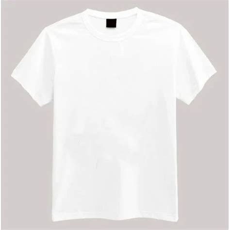 Mens Cotton Plain White T Shirt At Rs 105 In Udaipur Id 20146112773