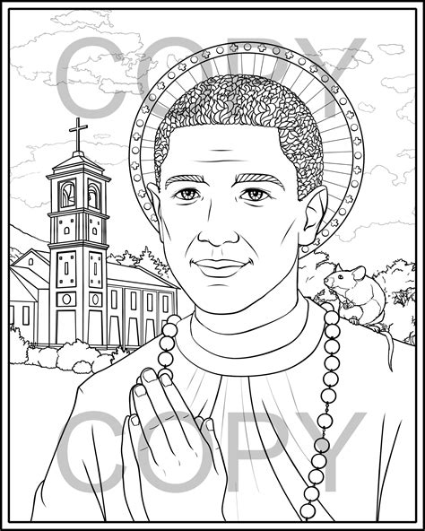 Saint Martin De Porres Coloring Pages - Etsy UK