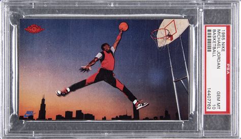 Lot Detail 1985 Nike Promo Michael Jordan Rookie Card Psa Gem Mt 10
