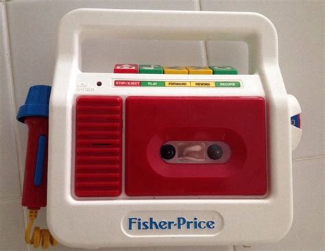 Vintage 1990 Fisher Price Cassette Player Recorder 3818 Microphone