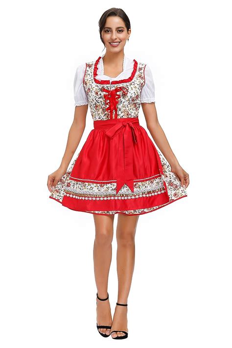 Women Oktoberfest Dress German Bavarian Dirndl Beer Maid Costumes Uniform Fruugo Uk