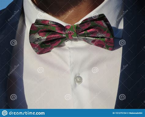 Beautiful Bow Tie Of A Knight Of Intense Colors And Very Discreet Stock