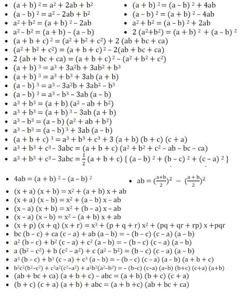 All Math Formula Screenshot Math Formulas Algebra Formulas Math