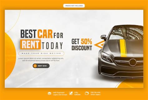 Premium Psd Car Rental And Automotive Web Banner Template
