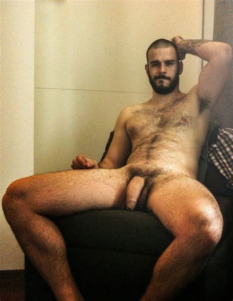 Naked Hairy Uncut Man