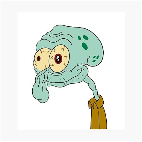 Squidward Meme Photographic Print For Sale By Bdproductionss Redbubble