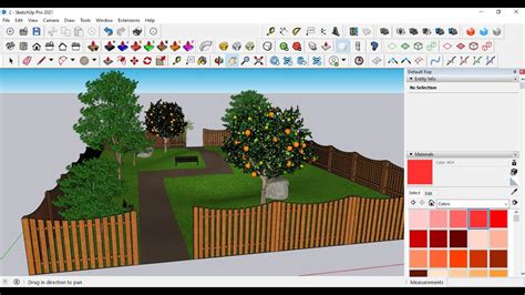 Sketchup 3d Garden Design Tutorial Youtube