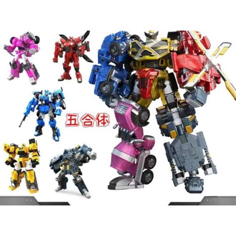 Model5 In 1 Mini Force Transformation Tank Robot Toys Action Figures