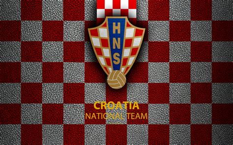 Download Wallpapers Croatia National Football Team 4k Leather Texture