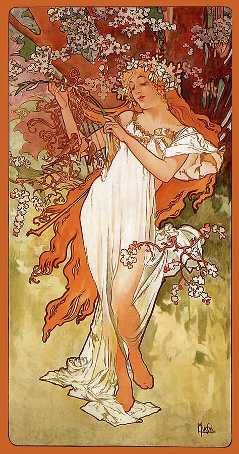 Alphonse Mucha Spring 1896 Art Nouveau Poster Digital Art By Tom Hill