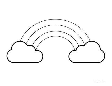 If you want to download any of the black and white rainbow templates /coloring pages, just click on the link below. Simple Large Rainbow Template with Clouds {perfect for little kids!} - What Mommy Does