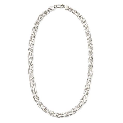 Italian Sterling Silver Braided Chain Necklace Ross Simons