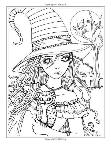 Autumn Fantasy Coloring Book Halloween Witches Vampires And Autumn