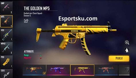How To Get Mp5 Gold Skin In Free Fire Ff Esports