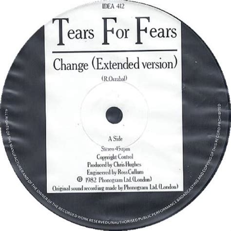 Tears For Fears Change Withdrawn Sleeve Uk 12 Vinyl Single 12 Inch