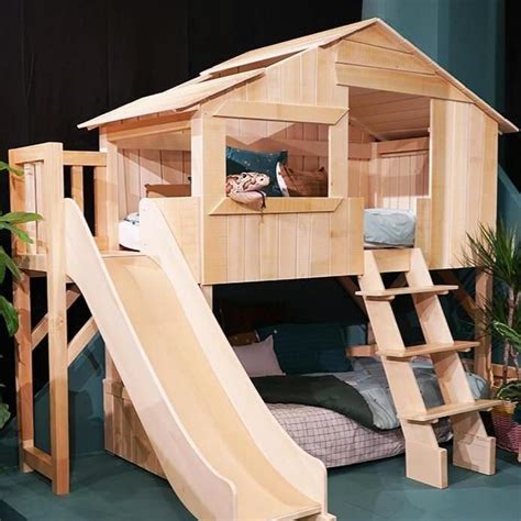 Mathy By Bols Treehouse Bunk Bed With Platform And Slide Millie And Jones