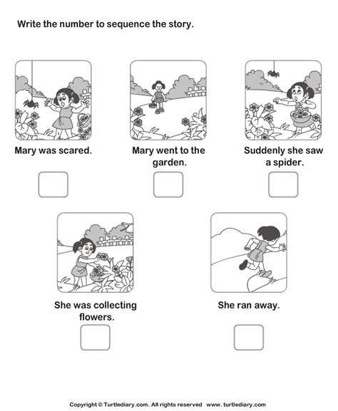 Story Sequencing Worksheet 3 Turtle Diary