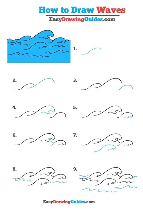 How To Draw Waves Really Easy Drawing Tutorial Drawing Tutorial Easy