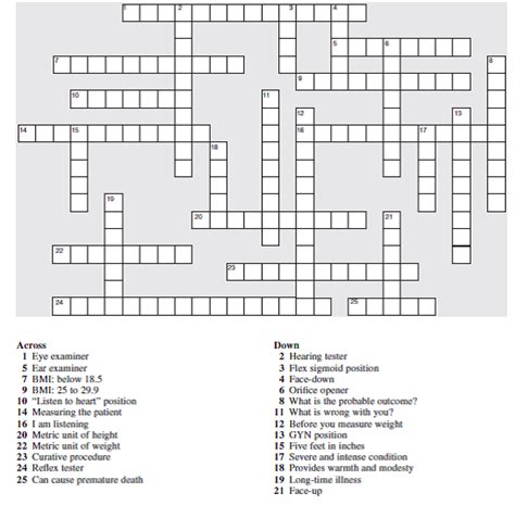 Complete The Crossword Puzzle Using The Clues Presented