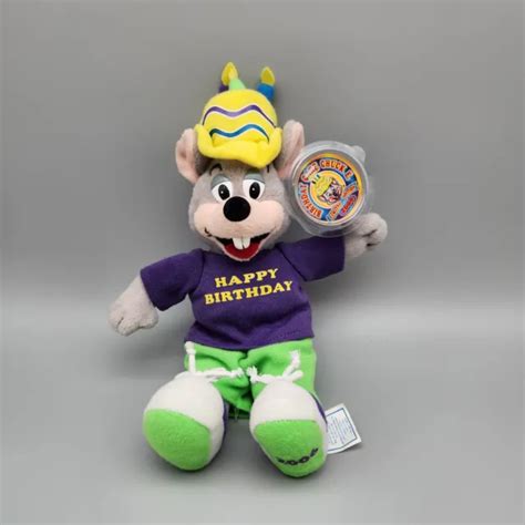 CHUCK E CHEESE Mouse Happy Birthday Plush 10 Limited Edition Cake Hat