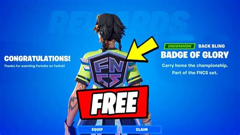 How To Get A Free Fncs Backbling In Fortnite Chapter 4 Badge Of Glory