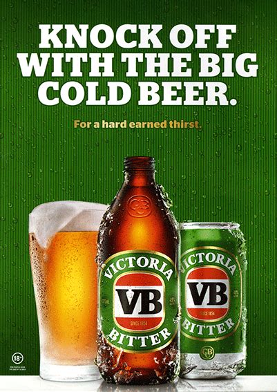 Victoria Bitter ‘knock Off With The Big Cold Beer Poster Australian