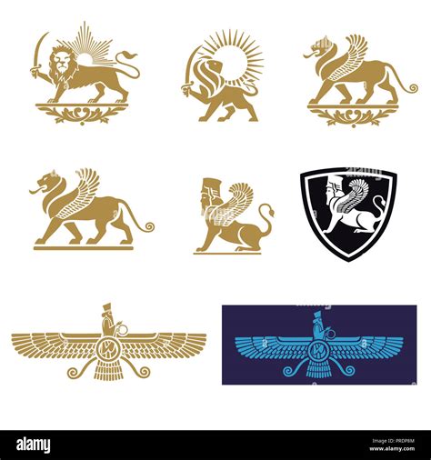 Ancient Persian Symbols Stock Photo Alamy