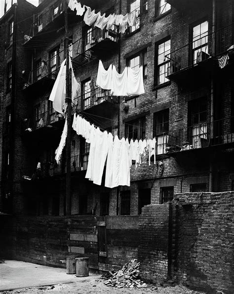 1930s Tenement Building With Laundry Photograph By Vintage Images Pixels