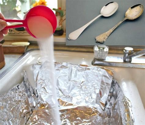 Tip Clean All Of Your Silver At Once Line Your Sink Or Pan With
