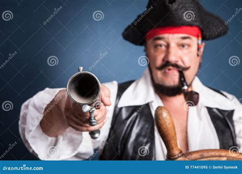A Man Dressed As A Pirate Stock Image Image Of Isolated