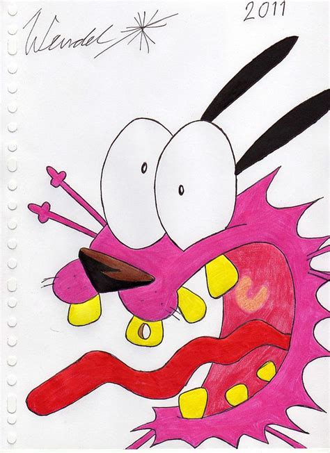 Courage The Cowardly Dog Drawing By Wendel Krolis Fine Art America