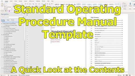Standard Operating Procedure Template Using Ms Word Create Yours Fast