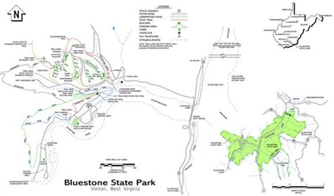 This wilderness park is full of outdoor activities, including boating and fishing opportunities. Bluestone State Park - Maplets