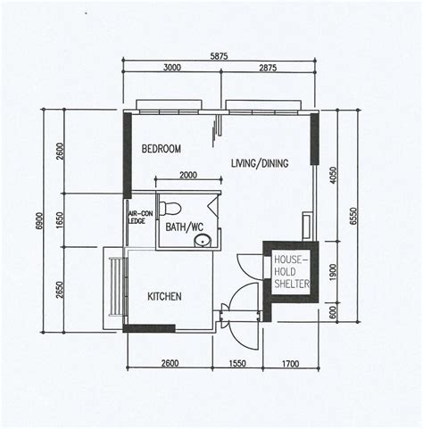 Hdb Bto 2 Room Flat Floor Plan Pdf