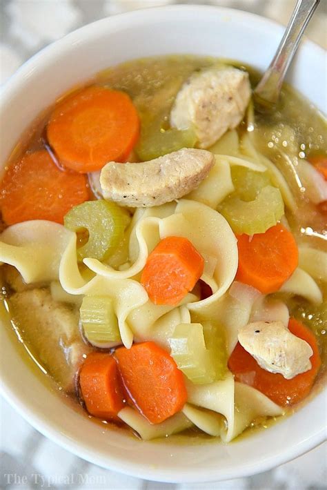 Set the instant pot to pressure cook on high for the times listed in notes. 5 Minute Instant Pot Chicken Noodle Soup - Pressure Cooker ...
